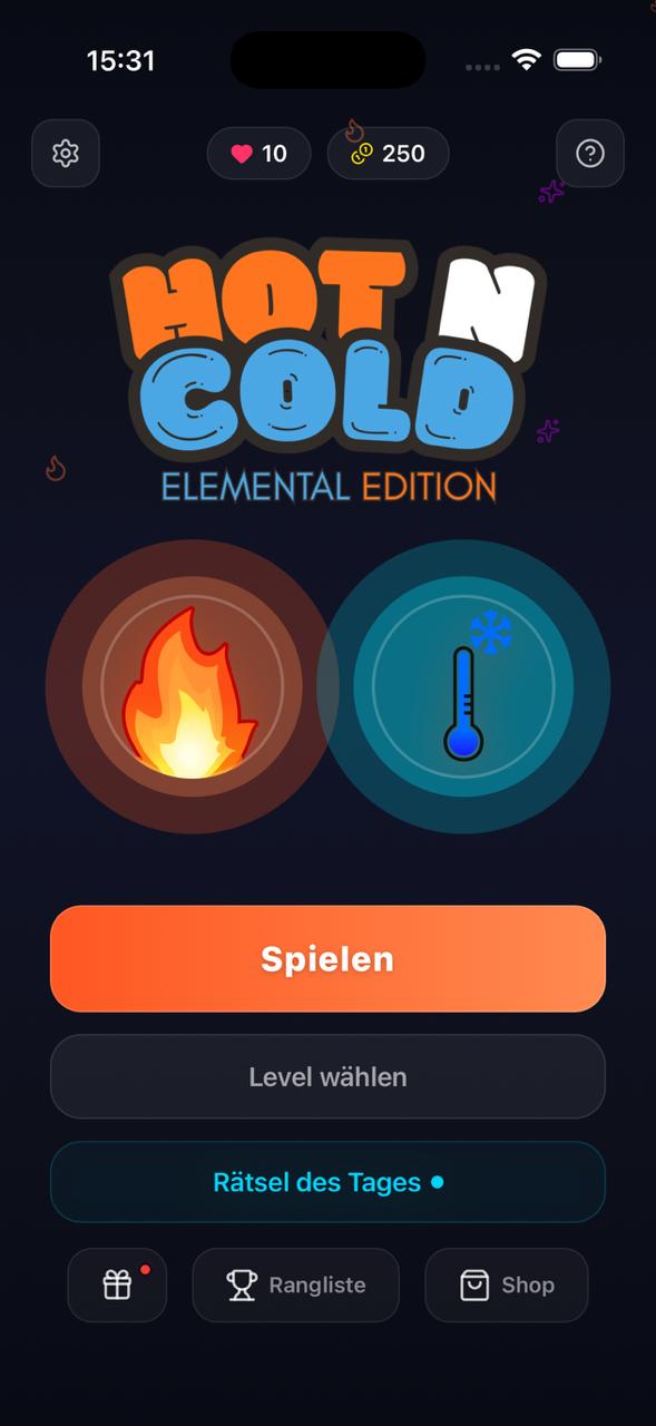 Hot n Cold HauptmenΓΌ